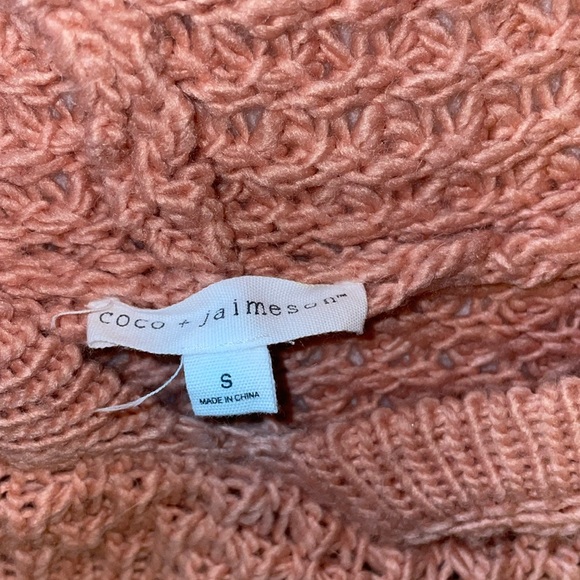 Cropped, hooded, tie front sweater - Picture 3 of 5